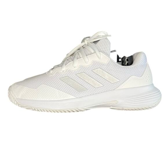 Womens Adidas Game Court 2 Mesh Activewear Tennis Athletic Sneaker White Size 7 - Picture 1 of 5